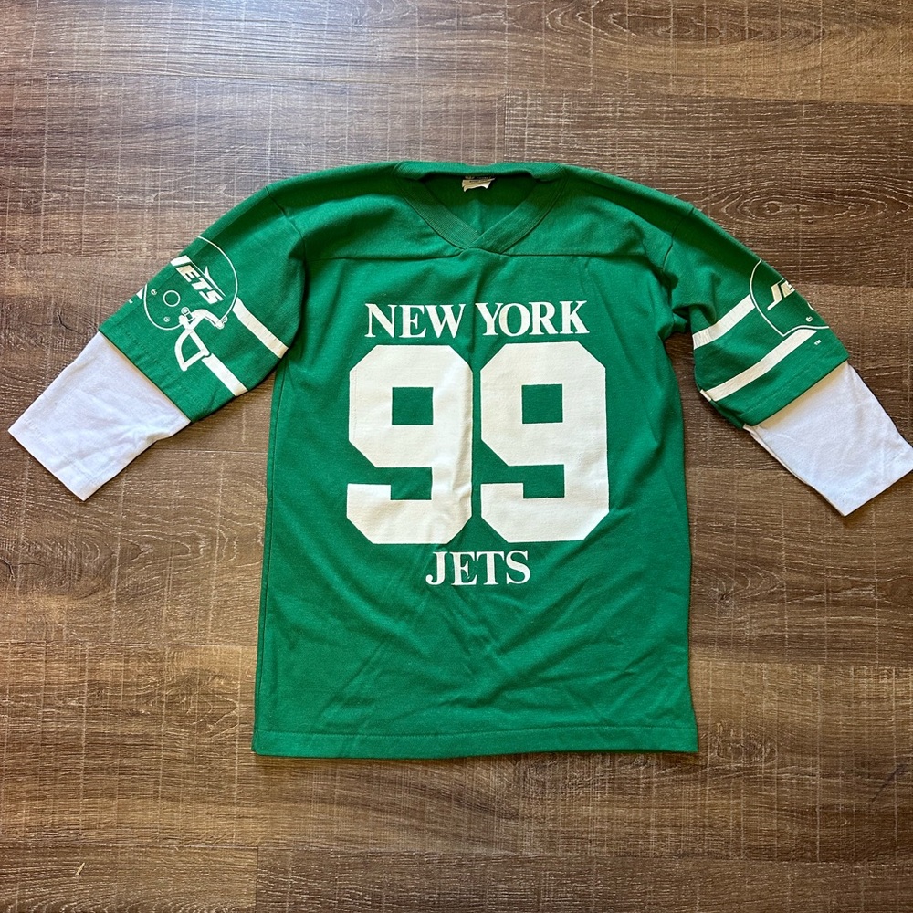 Vintage Green New York Jets Mark Gastineau #99 Jersey/T